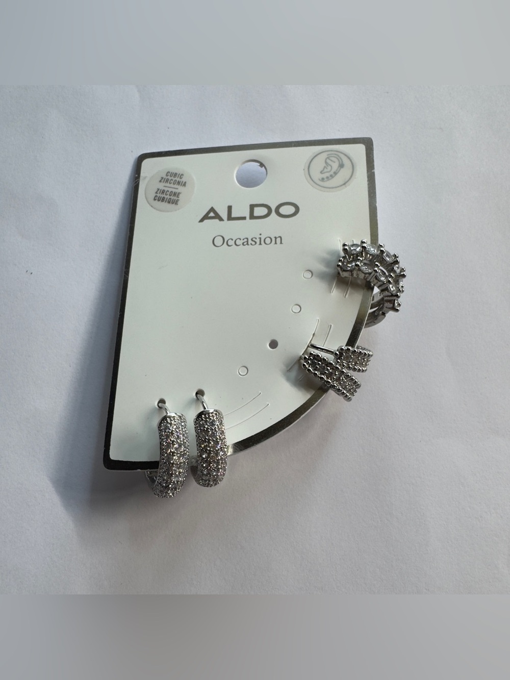 Aldo Silver-Tone Sparkle Earring Set